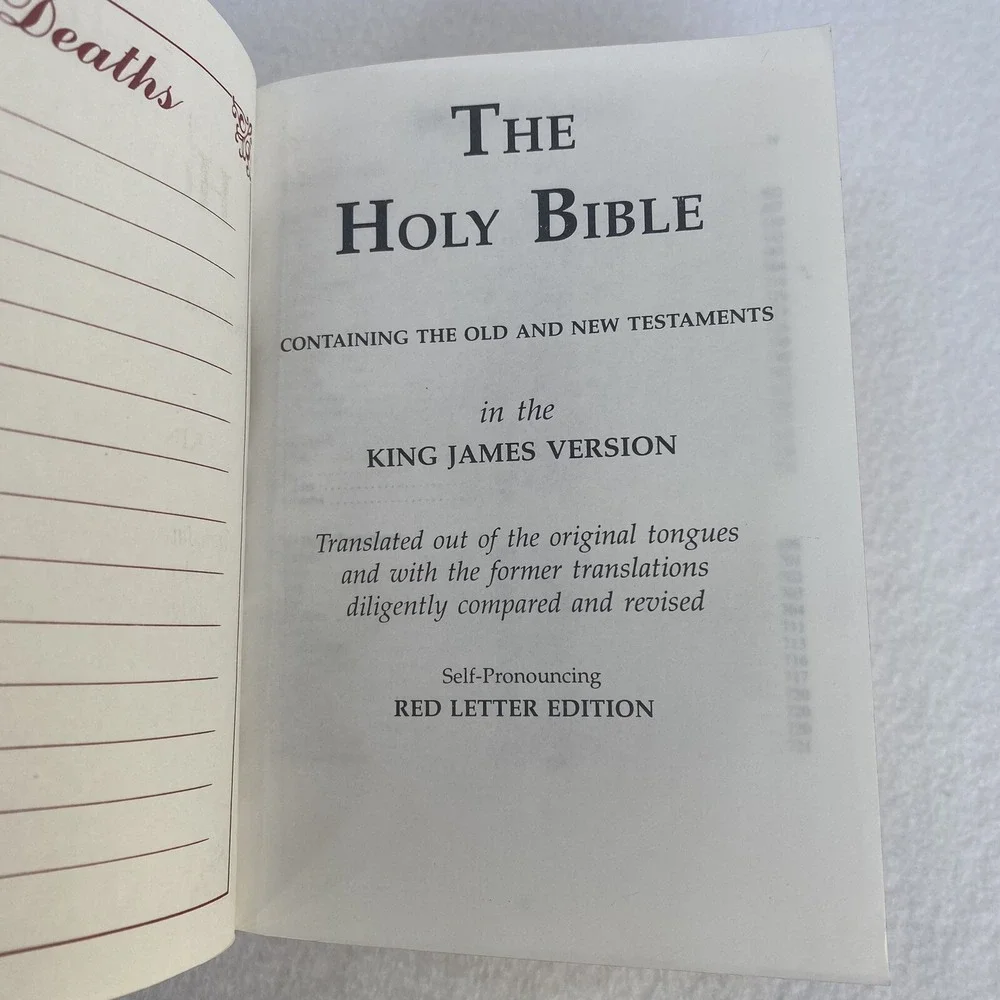 The Holy Bible King James Version Red Letter Edition Bethlehem‎ Olive Wood Cover